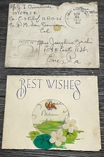 1943 WWII Soldier Christmas Card to Sweetheart APO 25 Army Censored FREE Postage picture