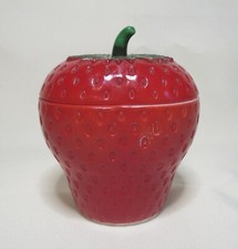 HAZEL ATLAS STRAWBERRY JAM JAR 1950s MCM Mid Century Modern picture