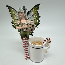 Pacific Giftware Amy Brown Chrismas Cup Fairy Fantasy Art Figurine 5.75 - 11366 picture
