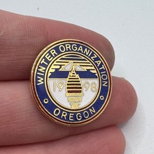 Vtg Winter Organization Oregon Logo 1998 Enamel Lapel Pin picture
