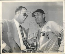 Press Photo Baseball Commissioner Happy Chandler with New York Giants' Mel Ott picture
