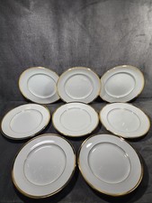 RARE-8 WILLIAMS SONOMA Brasserie White & Gold Charger Plates/Chop Platter/12