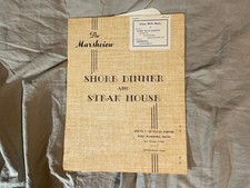 Marshview Shore Dinner Steak House Restaurant Menu West Scarboro Maine ME 1960's picture
