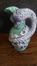 VINTAGE RARE COLLECTIBLE DRAGON CONVERTED VASE ROYAL ART POTTERY ENGLAND picture