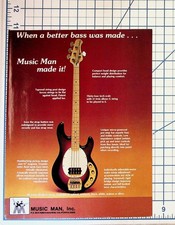 Music Man Bass Guitar Vintage Ad StingRay Humbucker Anaheim CA Ephemera picture