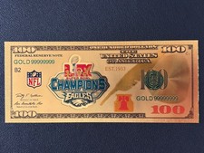 Philadelphia Eagles Gold Foil Plated Novelty Football Team Banknote Collectible picture