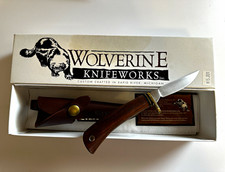Vintage Wolverine Knifeworks 2003 Fin & Feather Cocobolo Clip Point Knife Sheath picture