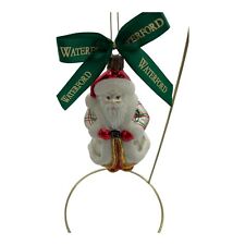 VTG Mini Plaid Santa Ornament Blown Glass Waterford Holiday Heirlooms picture