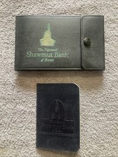 Shawmut Bank Checkbook Pouch With Registry & Unused Checks 1951 Boston Mass picture