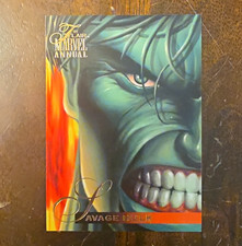 Marvel 1995 Flair Marvel Annual Fall of the Pantheon Savage Hulk #84 Insert Card picture