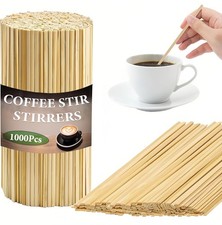 1000pcs Bamboo Coffee Stir Sticks, 5.5