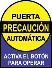 5 x 6.5 Activa El Botón Puerta Automática Sticker Car Truck Vehicle Bumper Decal picture