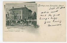 “Reception to ABE LINCOLN” Antique Lincoln-Douglas Campaign SPRINGFIELD UDB 1905 picture