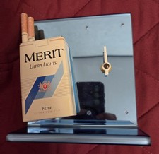 Vtg Merit Ultra Light Cigarette Clock, Advertising On Store Cash Register. The picture