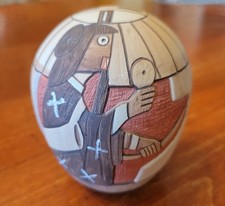LAWRENCE NAMOKI WALPI HOPI INDIAN NATIVE AMERICAN ARTIST PUEBLO POTTERY SEED POT picture