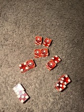 Lot of 12 Vintage Caesars Palace Las Vegas Cancelled Casino Craps Table Dice Red picture