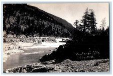 Libby Montana MT Postcard RPPC Photo View Of Kootenai Falls c1940's Vintage picture