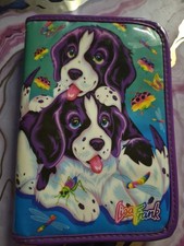 vintage LISA FRANK stationary zip Purple Puppies stamp picture