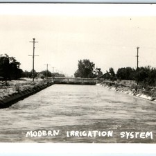 c1940s Modern Irrigation System RPPC Canal Water Bridge Civil Engineering Photo picture