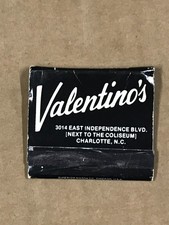Vintage Used Valentino's Restaurant - Charlotte, NC - Matchbook picture