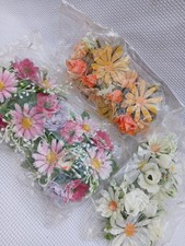 Vintage 3 Pack NOS Bernat Artifical Plastic Floral Candle Fashion Rings Retro picture