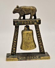 Antique 1915 Panama California Exposition Bronze Mission Bell El Camino Real picture