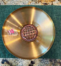 Vogue Hand Spun Solid Jewelers' Bronze Gold Tone Round Bowl 11 in picture