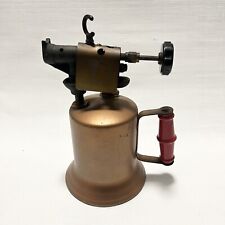 Vtg Gas Blow Torch Brass Hanging Red Handle Gasoline picture
