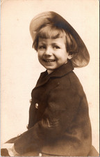 Postcard Real Photo RPPC Young Child Smiling Wearing Hat 1911 picture