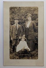 Vintage RPPC Chas Edna Brock Baby Sister Dill WVa Photo Postcard c1920 Antique picture