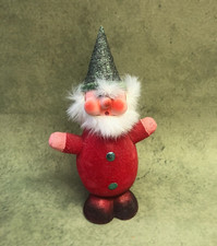 Antique German Jolly Santa Candy Container Paper Mache Vintage Christmas 7