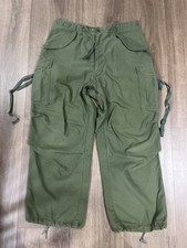 1970s Vietnam-Era US Army M-65 Cargo Pants OG-107 Sateen Large Regular Vintage picture
