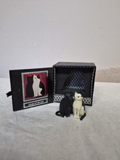 Vintage MARTIN LEMAN PEWTER CATS Robert AND Caroline.hand Painted. Signed picture