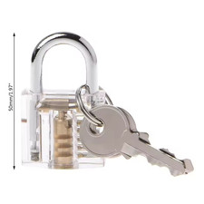 Small Clear Practice Lock (New,) With 2 Keys Will Check Before Sending picture