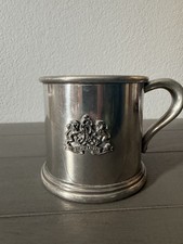 VINTAGE RALPH LAUREN SAFARI FOR MEN 3.5 OZ PEWTER SHAVING MUG Lion Crest picture