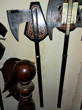 RARE DISCONTINUED LORD OF THE RINGS UNITED CUTLERY UC2628 GIMLI BEARDED AXE MINT picture