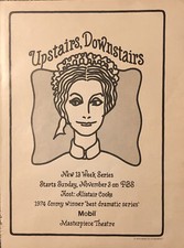1974 Upstairs Downstairs PBS PRINT AD Mobil Masterpiece Theatre Promo VTG 1970s picture