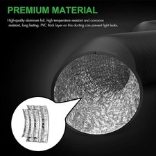 SIMPLE DELUXE 12 INCH FLEXIBLE AIR ALUMINUM DUCTING, 25-FEET LONG VENT -  BLACK picture