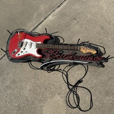 Budweiser True Music Aria Electric Guitar Neon Sign FOR PARTS/ FOR RESTORATION picture