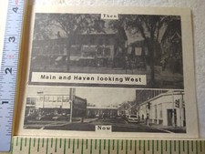 Postcard Main & Haven Looking West Then & Now picture