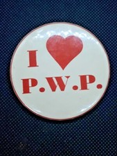 Vintage I Love Parents Without Partners P,W.P. Button Pin ~ Ships FREE picture