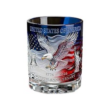 250th Anniversary Patriotic Whiskey Glass 1776-2006 Vintage Drinking Cup Gift picture