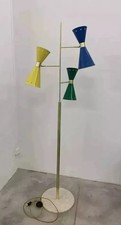 1950's Brass Vintage Diabolo Tripod Floor Lamp Brass Spotlight Sputnik Studio picture