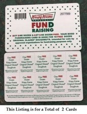 LOT OF 2 *Krispy Kreme Cards - Buy One Get One Dozen FREE - 10 Offers Per Card* picture