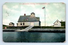 Quonochontaug RI Rhode Island U.S. Life Saving Station Postcard c.1912 Germany picture