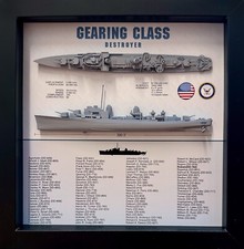 Gearing Class Destroyer Memorial Display Box, WW2, 9