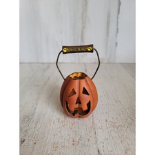 Boyds bear unique Halloween Mini pumpkin jack-o'-lantern basket home figure picture
