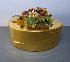 Vintage Gorham Jane Hutcheson Fleurs des Siecles Enamel Floral Trinket Box... picture