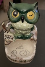VTG Lipper And Mann MCM Owl Over Nighter Trinket Holder  picture