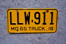 1965 Missouri Truck License Plate picture